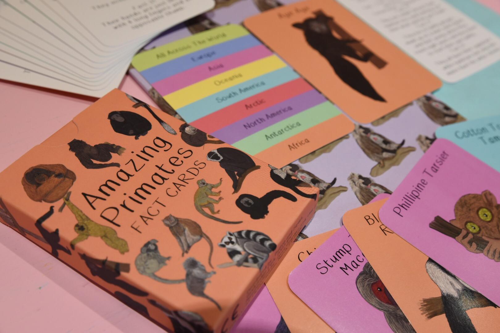 Amazing Primates fact cards