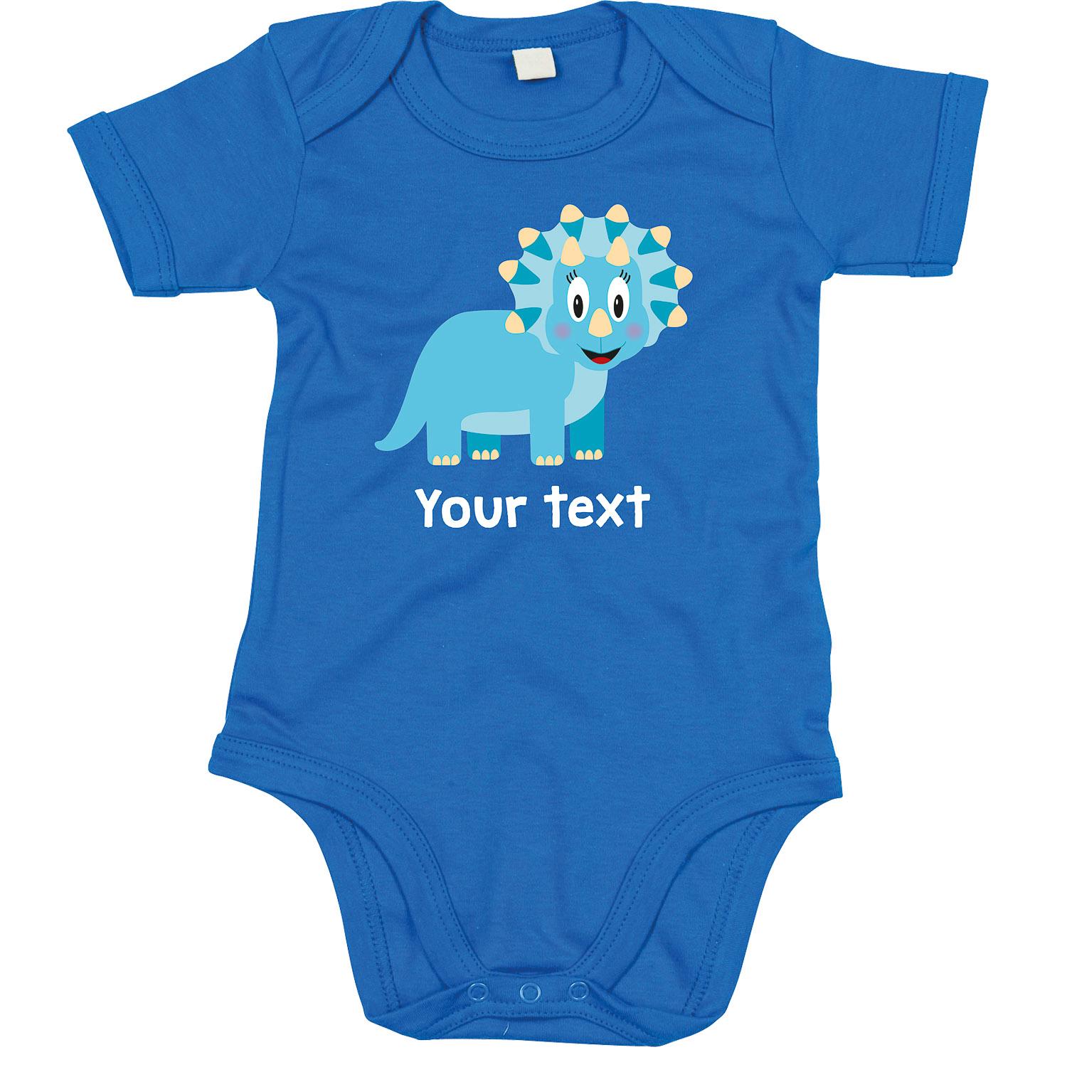 Personalised Triceratops Dinosaur Bodysuit