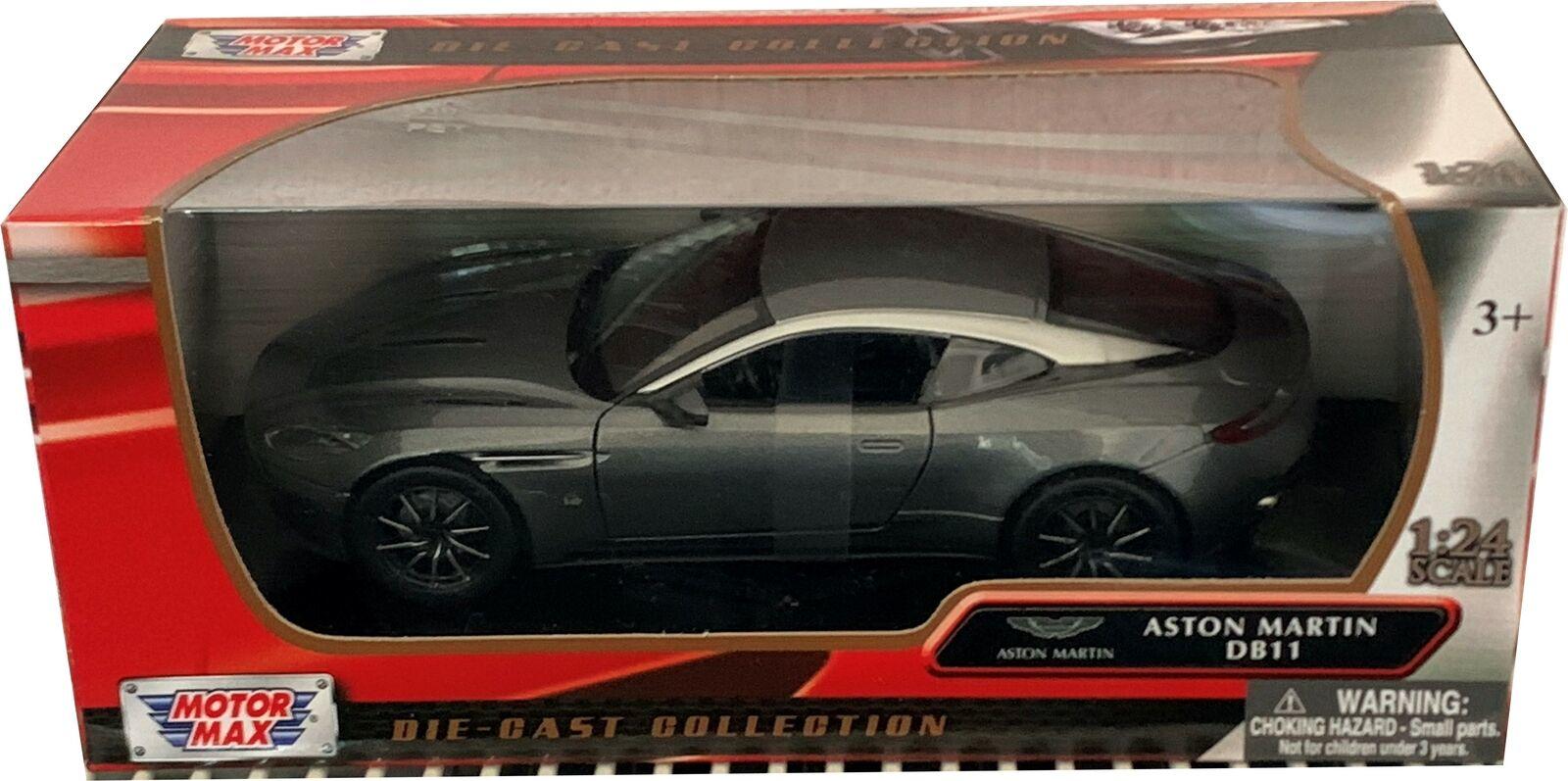 Aston Martin DB11 in magnetic silver 1:24 scale model from Motormax