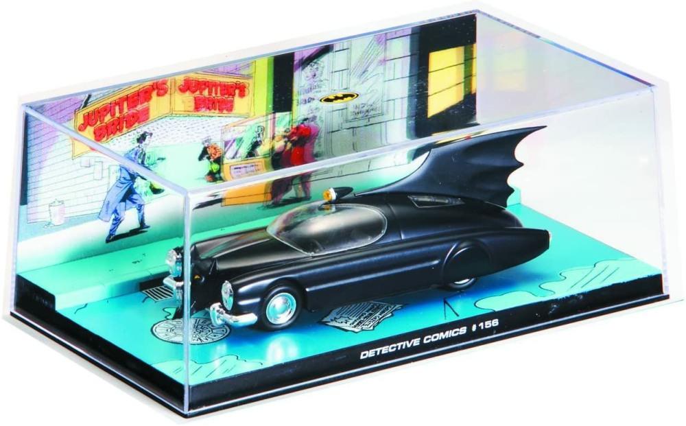 Batman - Batmobile from Detective Comics #156, 1:43 scale model, on a removable plinth with unique 3-D lenticular backdrop