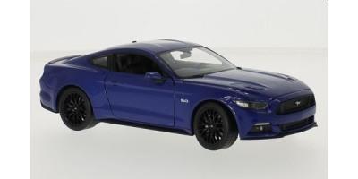 Ford Mustang GT 2015 in blue 1:24-27 scale model from Welly