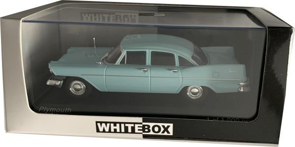 Plymouth Savoy Sedan 1959 in light blue 1:43 scale model from Whitebox