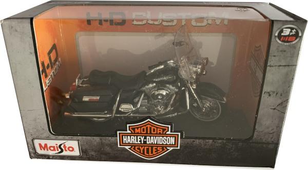 Harley Davidson 1999 FLHR Road King in black, 1:18 scale model from Maisto