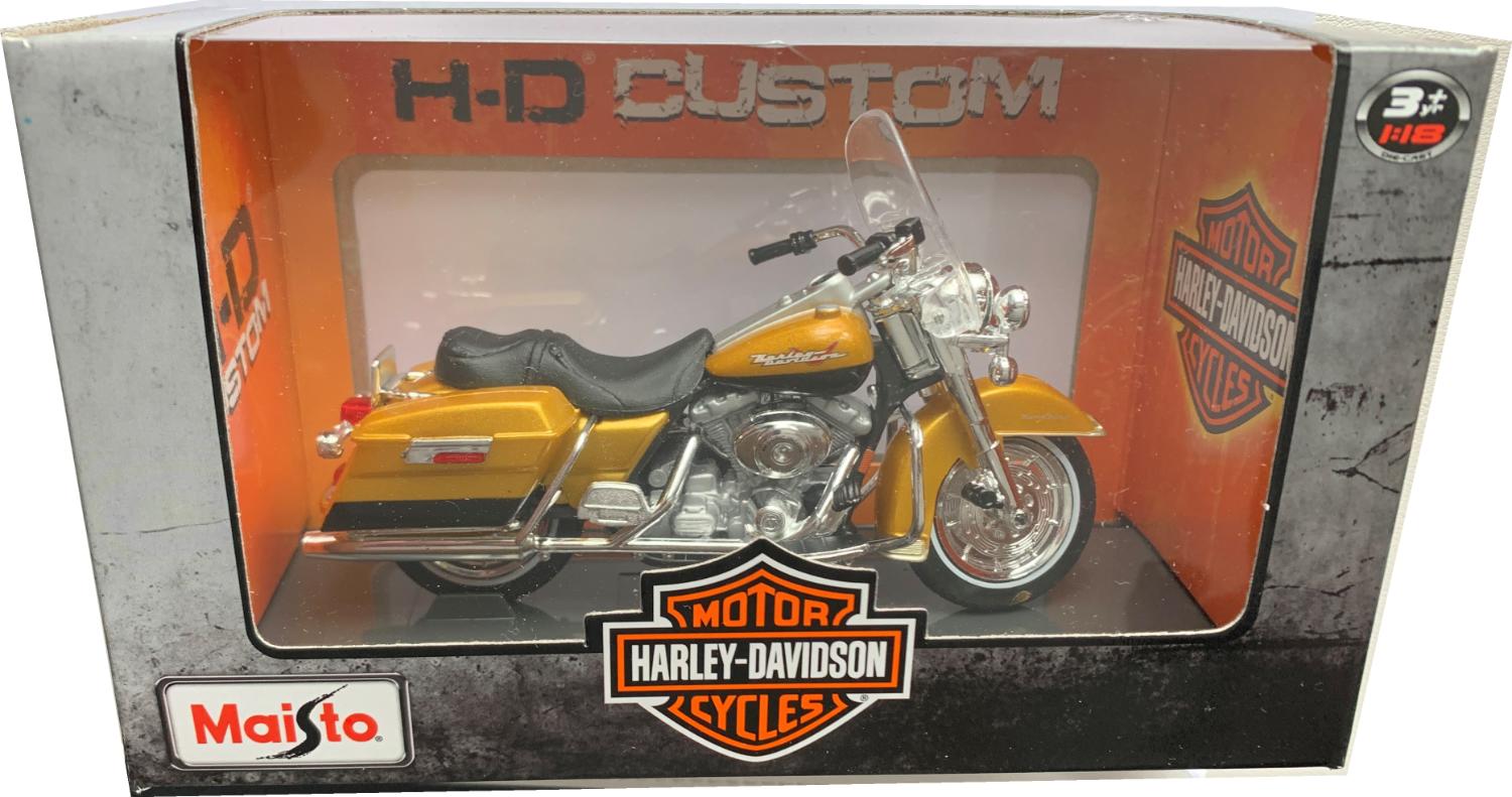 Harley Davidson 1999 FLHR Road King in gold 1:18 scale model from Maisto