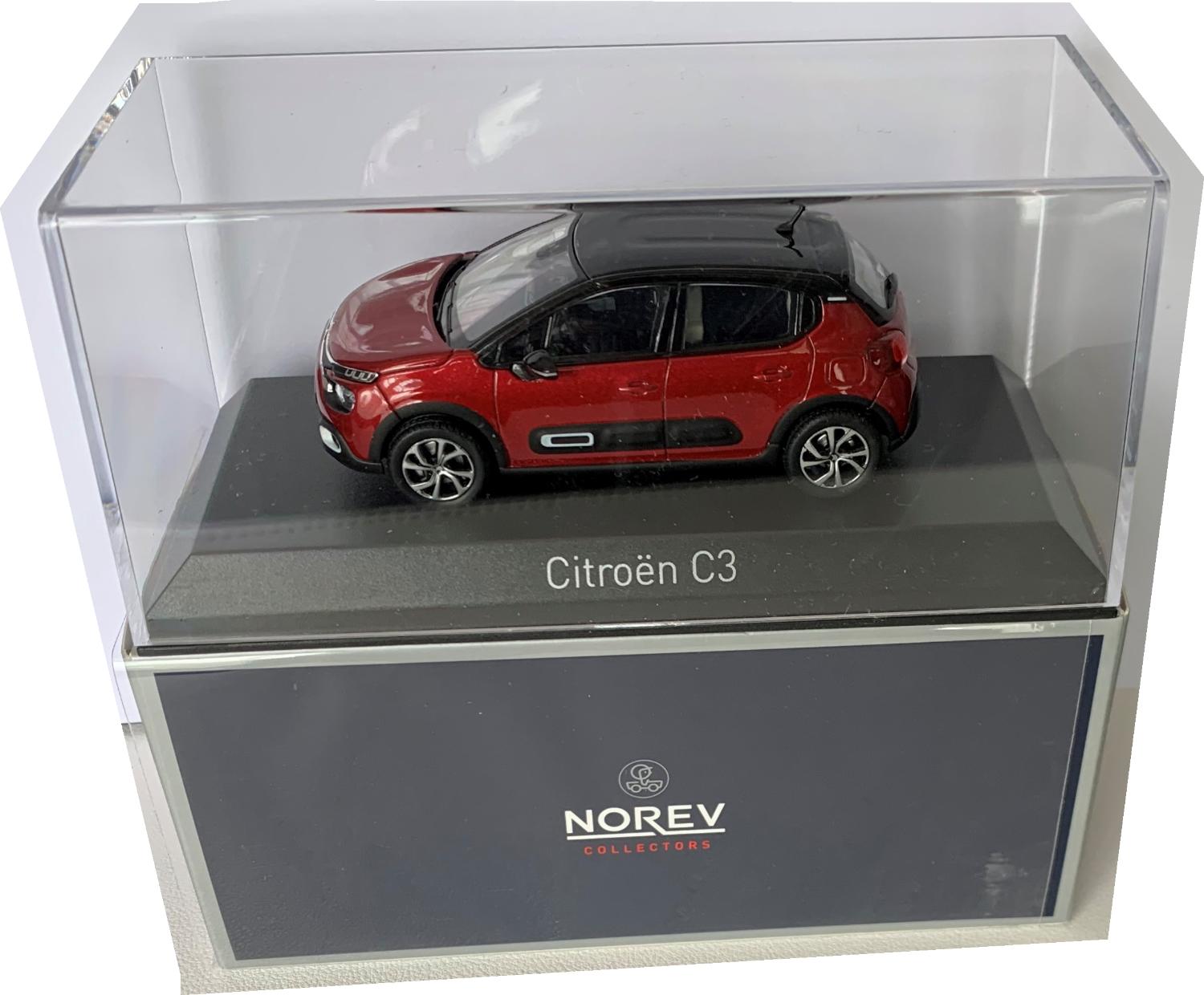 Citroen C3 2020 in red 1:43 scale model from Norev