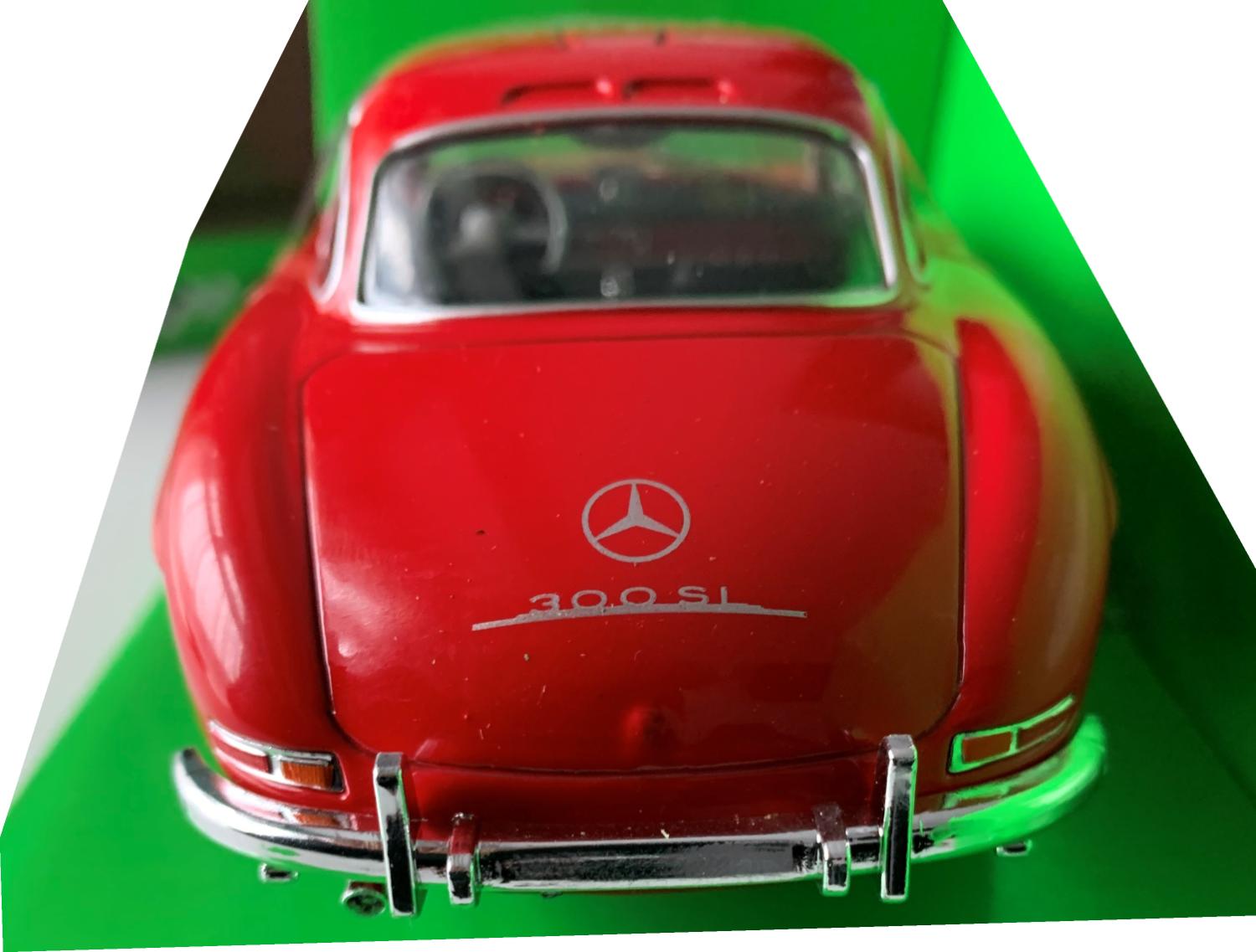 Mercedes Benz 300SL (W198) in red 1:24 scale model from Welly