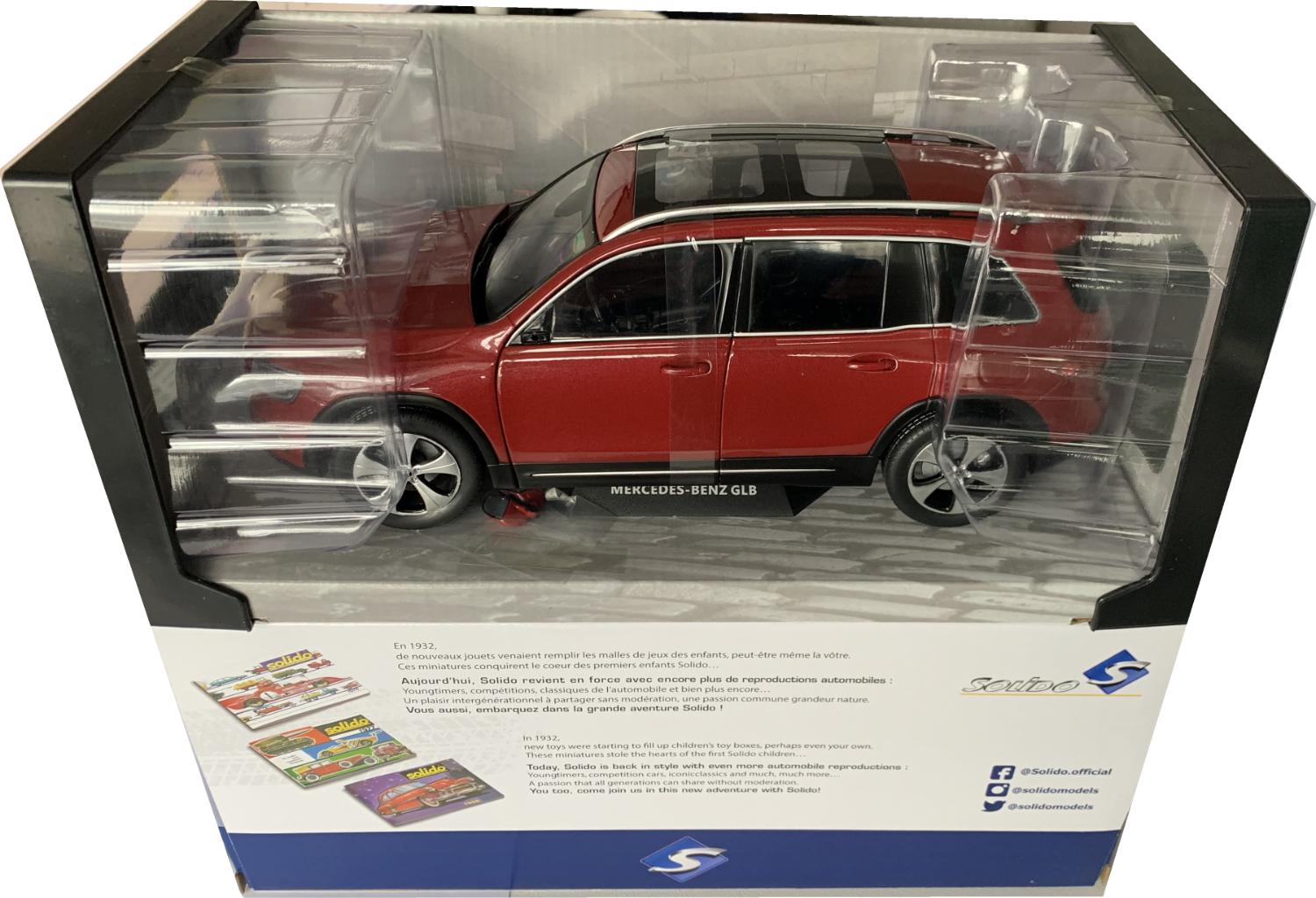 Mercedes Benz GLB X247 2019 in patagonia red 1:18 scale model from Solido