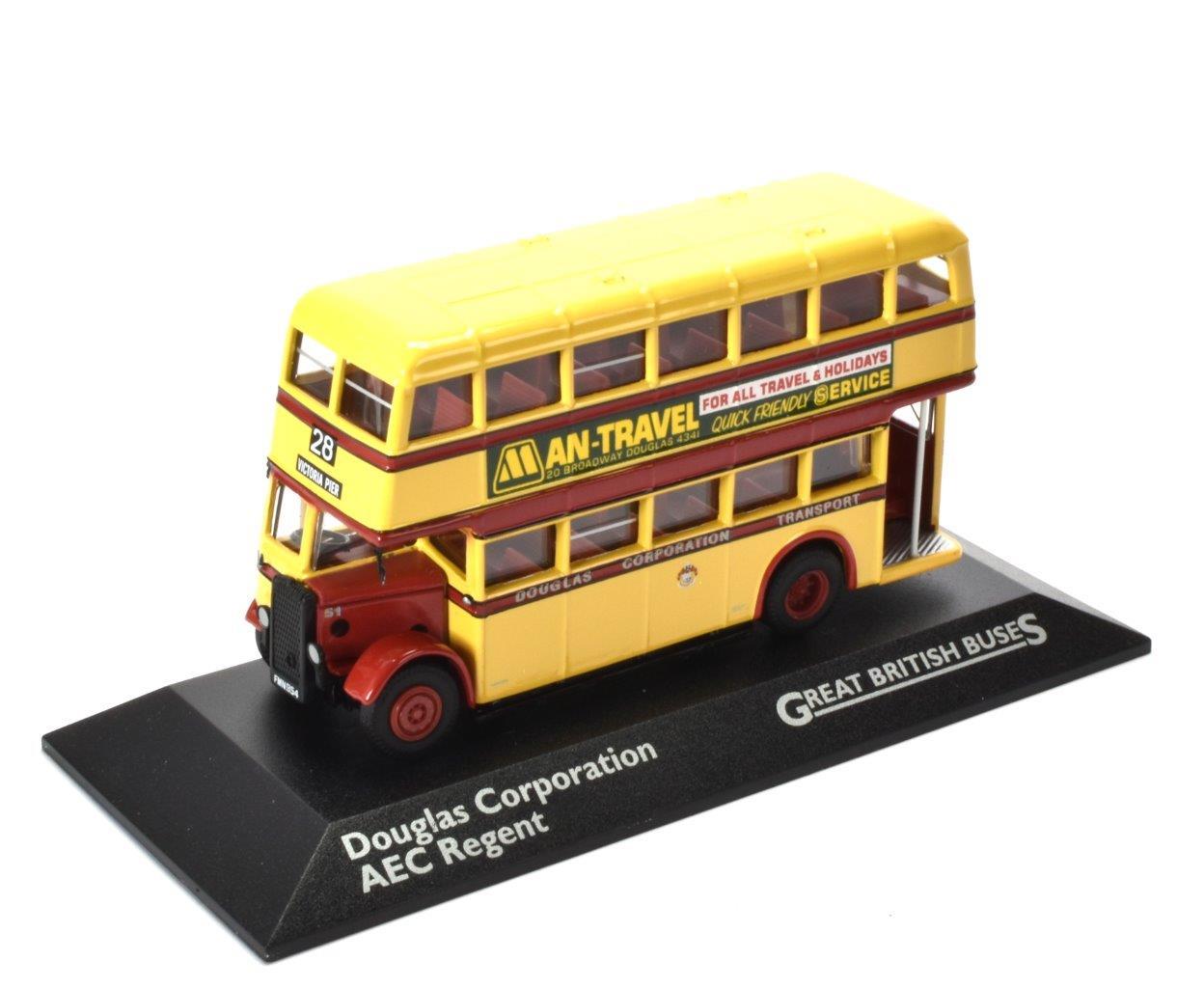 Double decker bus, Douglas Corporation AEC Regent 1:76 scale model from Atlas Editions