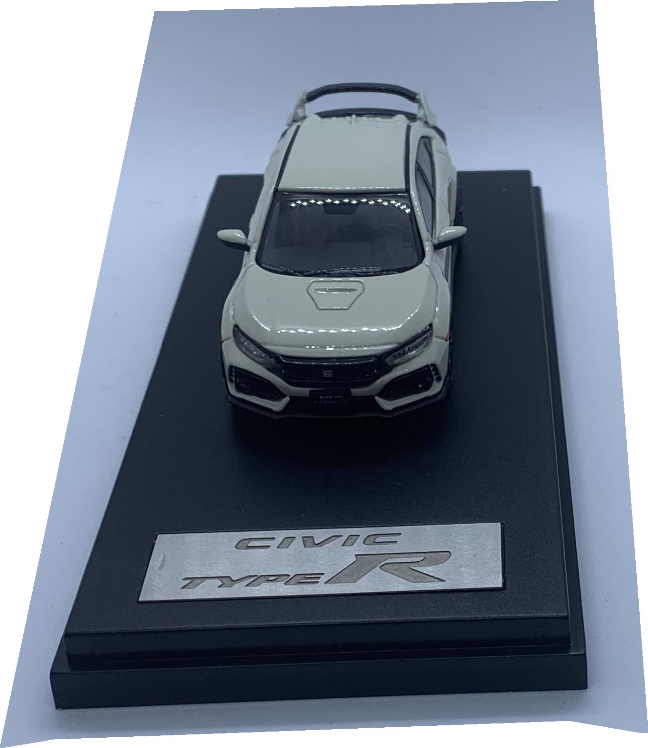 good reproduction of the Honda Civic Type R mounted on a removable plinth and a removable hard plastic cover
