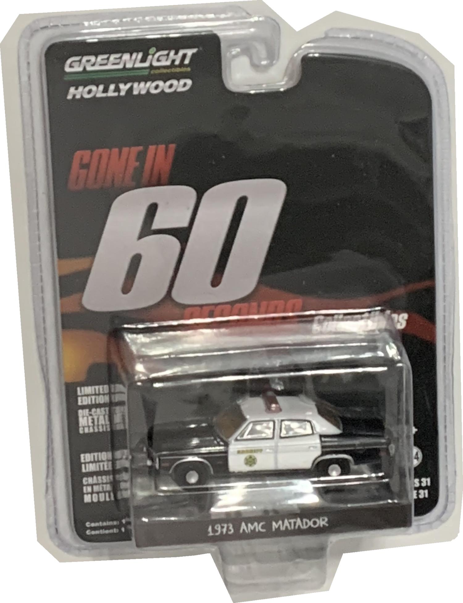 Gone in 60 Seconds 1973 AMC Matador in black and white 1:64 scale model from Greenlight, limited edition model