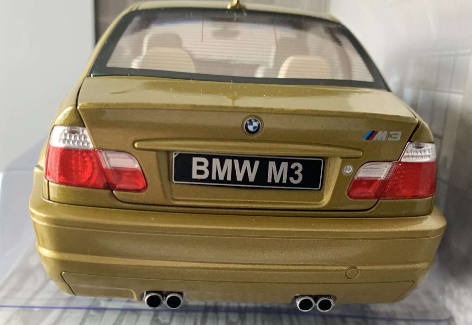 A very good representation of the BMW E46 Coupe M3 decorated in phoenix yellow with alloy wheels.