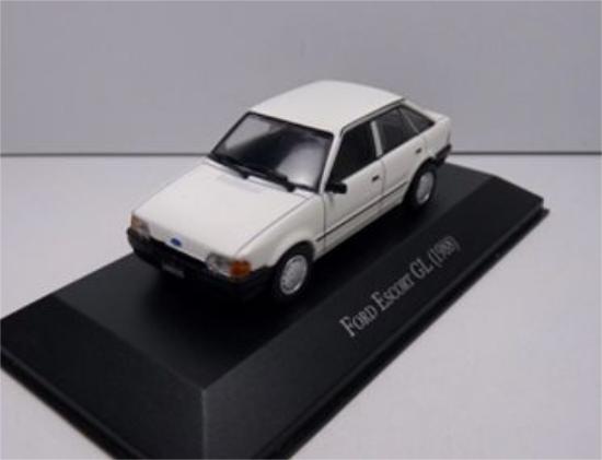 Ford Escort GL 1988 in white 1:43 scale model from 80/90’s collection