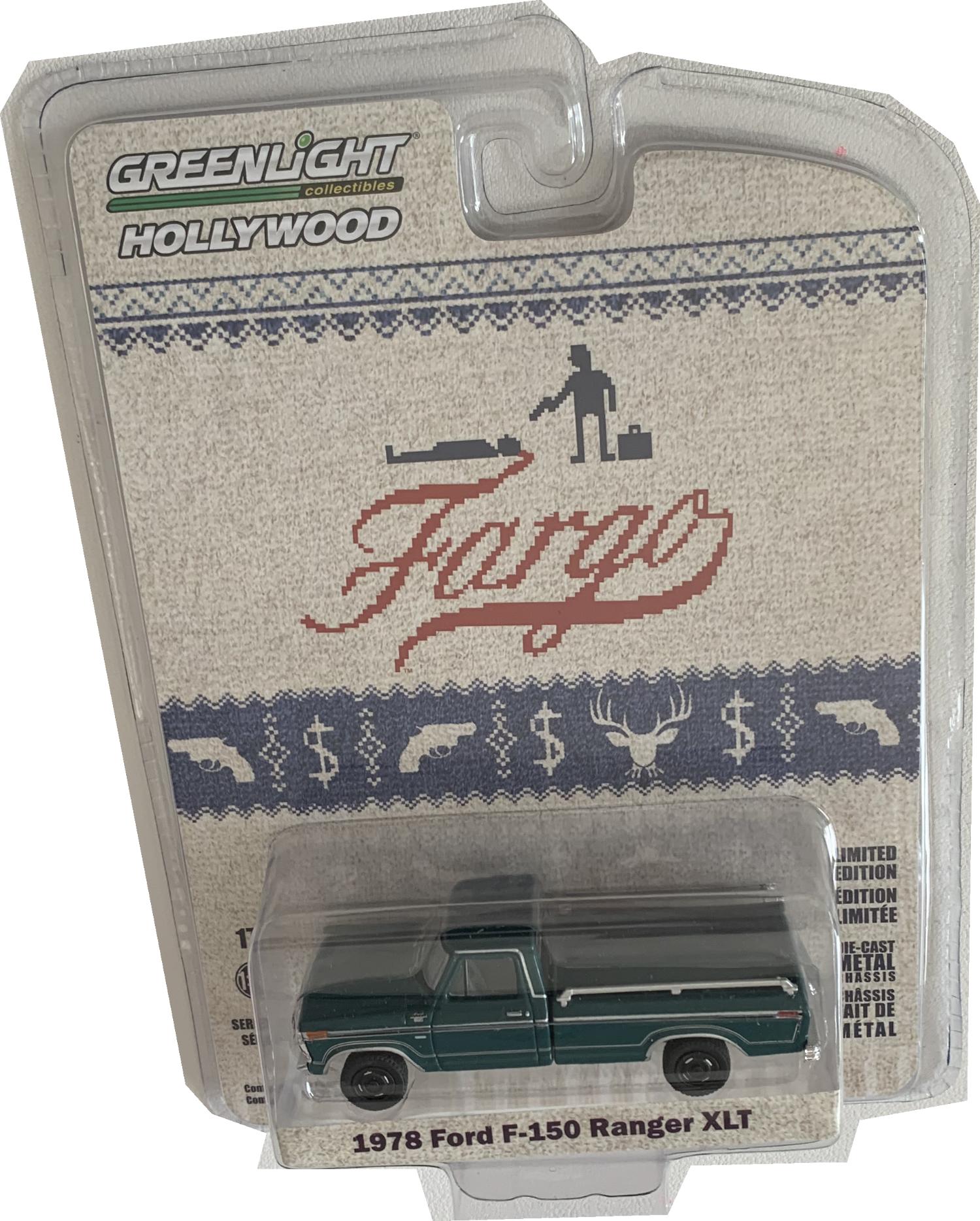 Fargo 1978 Ford F-150 Ranger XLT in green 1:64 scale model from Greenlight, limited edition model