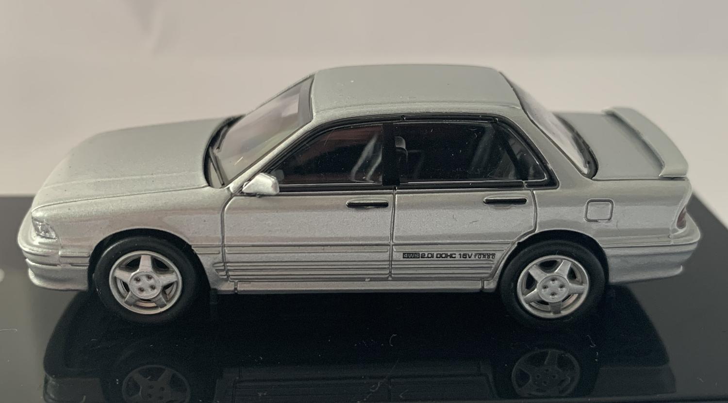 Mitsubishi Motors Galant VR-4 in grace silver 1:64 scale model from Paragon Models