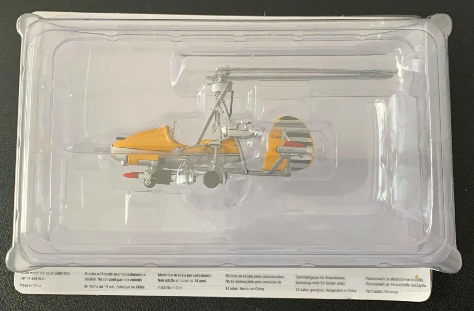Little Nellie from the James Bond film You Only Live Twice with Sean Connery.  The Gyrocopter model is presented in a splitter pack