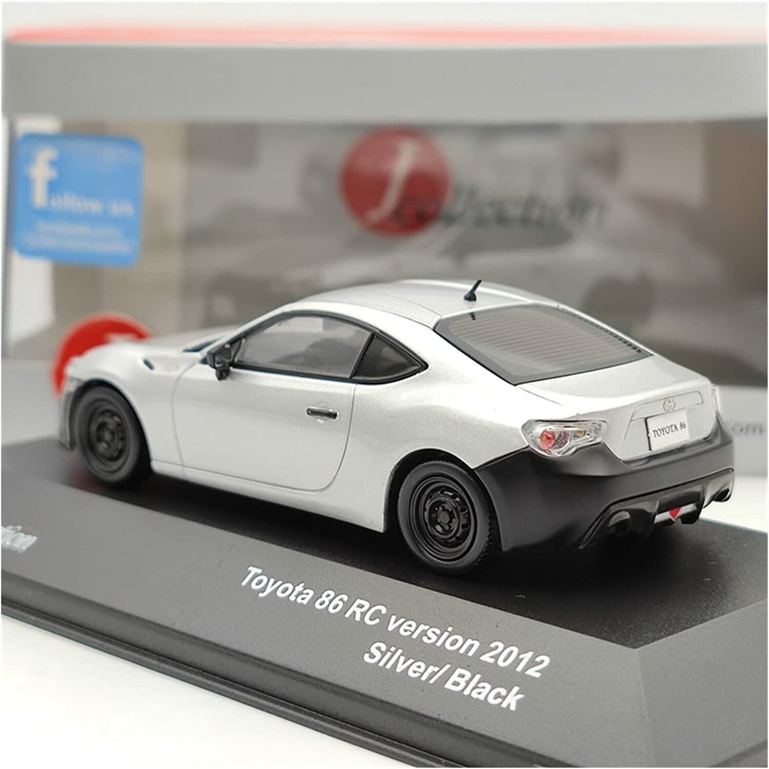 Toyota 86 RC Version 2012 in silver and black 1:43 scale model