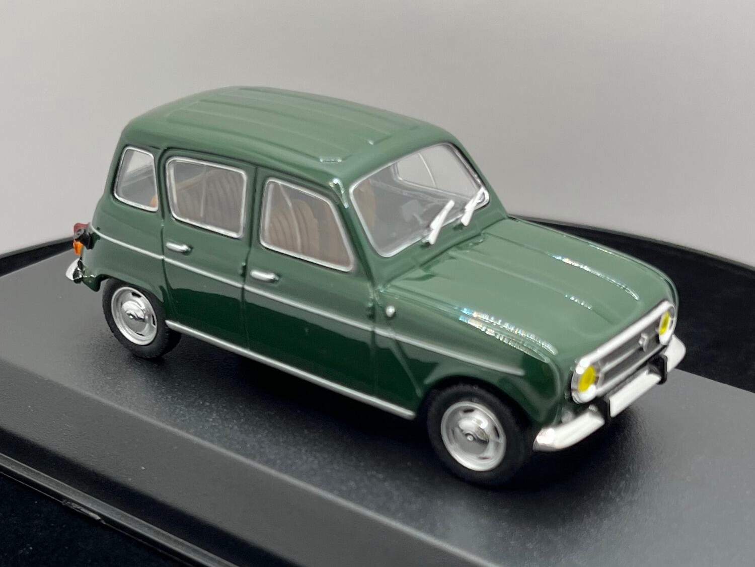 Renault 4 1974 in dark green, 1:43 scale diecast classic car model