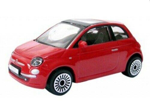Fiat 500 2008 in red 1:43 scale diecast model car from Bburago, streetfire