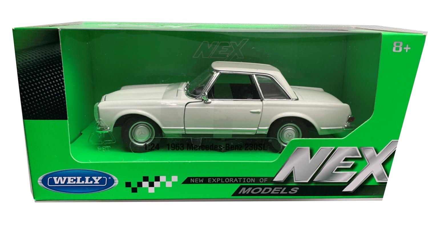 Mercedes Benz 230 SL 1963 in white 1:24 scale model from Welly