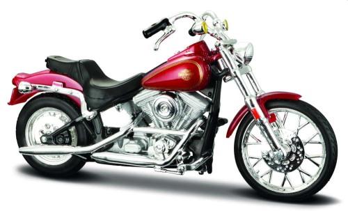 Harley Davidson 1984 FXST Softail in red 1:18 scale model from Maisto