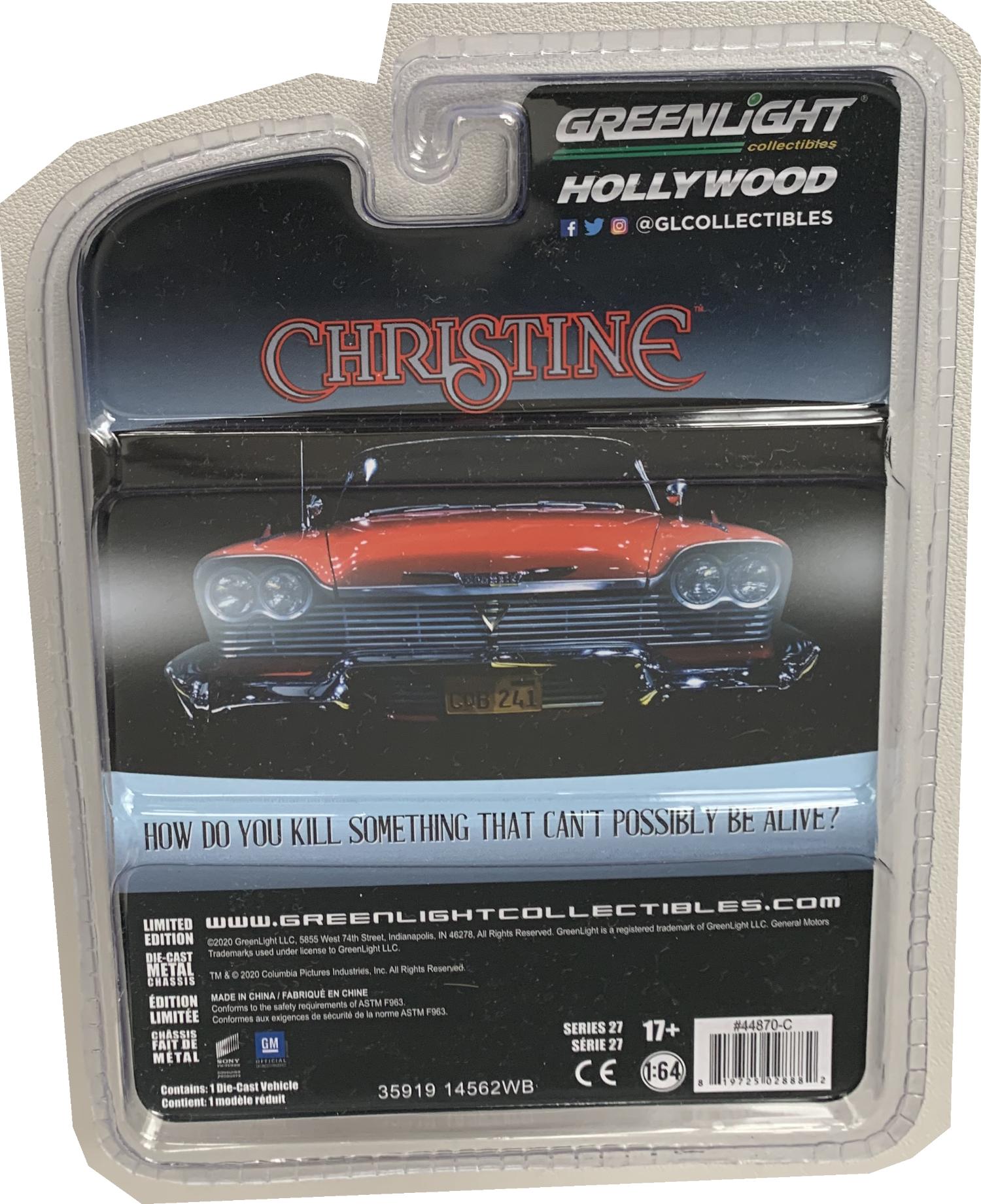 From the Film Christine, 1967 Chevrolet Camaro in metallic grey 1:64 scale model from Greenlight, limited edition