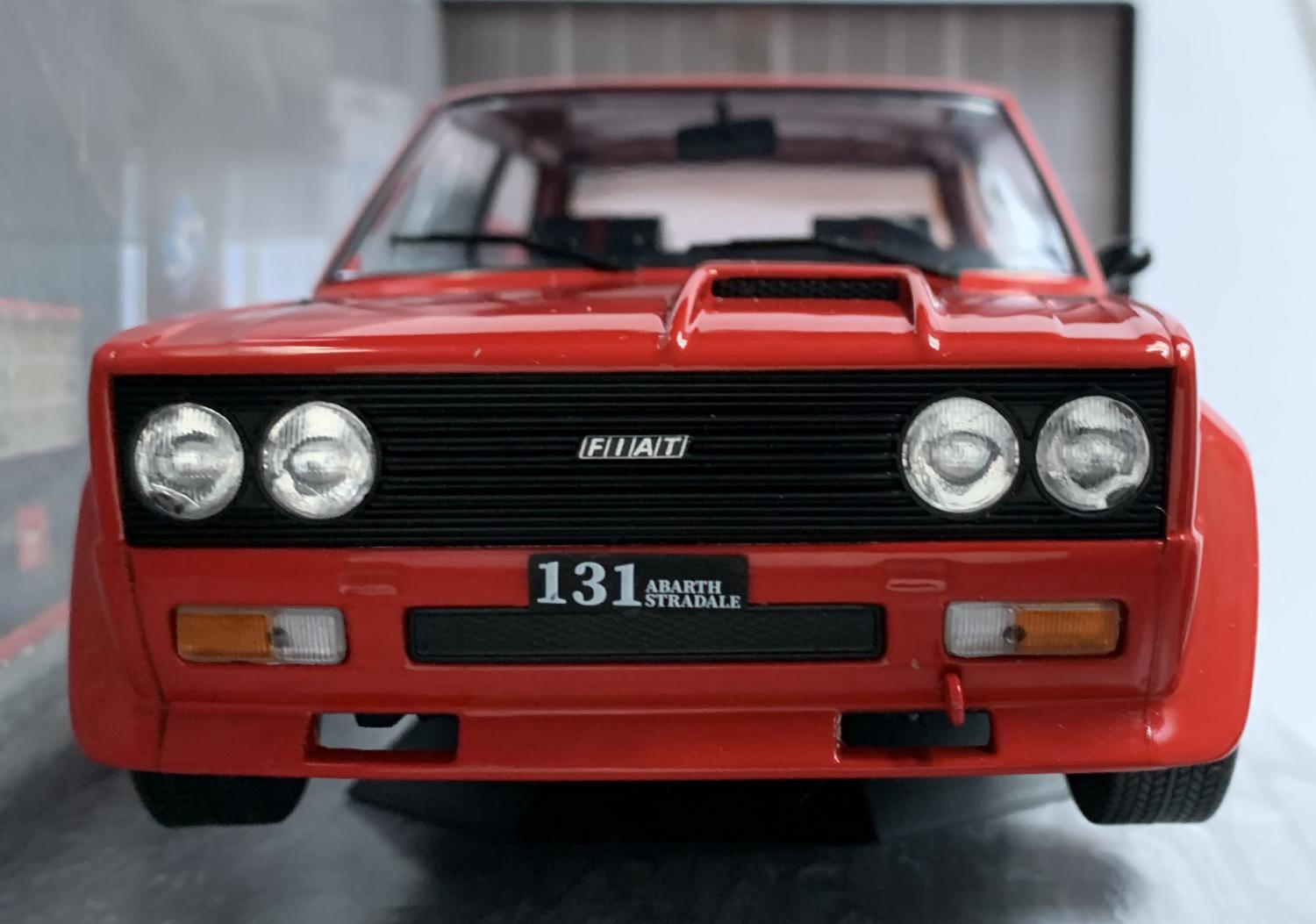 Fiat 131 Abarth 1980 in red 1:18 scale model from Solido