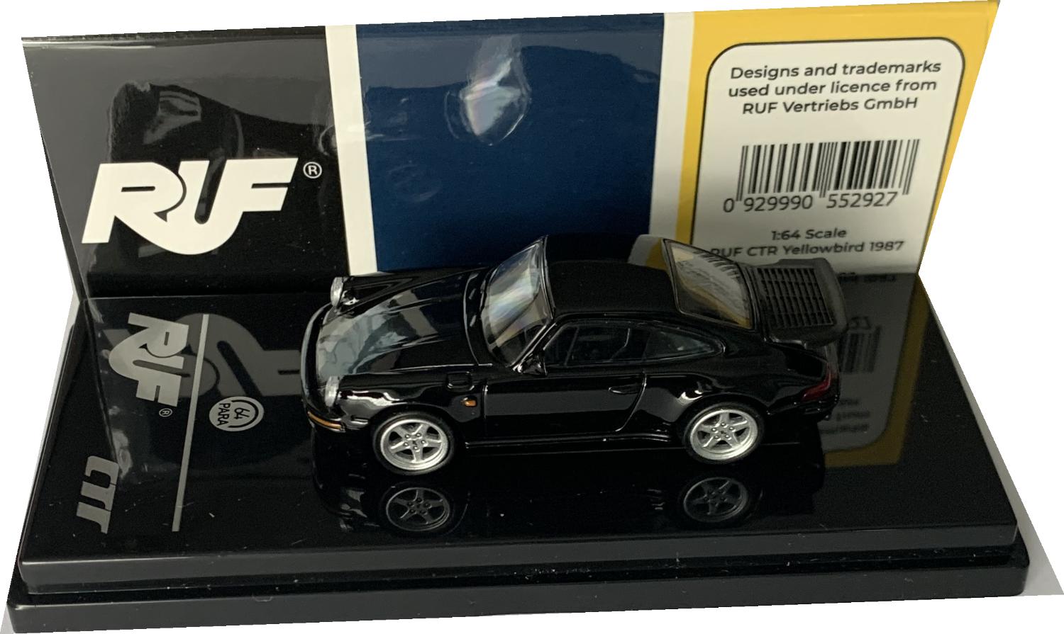 RUF CTR Yellowbird 1987 in black 1:64 scale model from Paragon Models , based on the Porsche 911