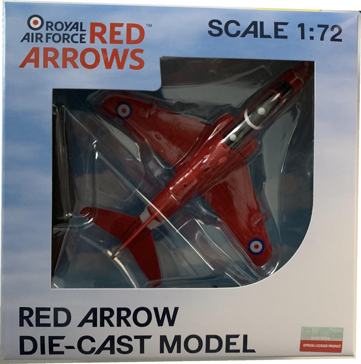 Red Arrows Bae Hawk 1:100 scale model military aircraft from PGS, RAF40608