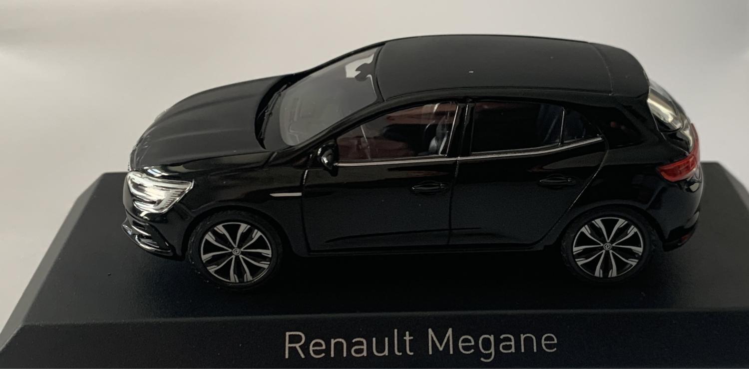 Renault Megane 2020 in black 1:43 scale diecast model from Norev, 517674