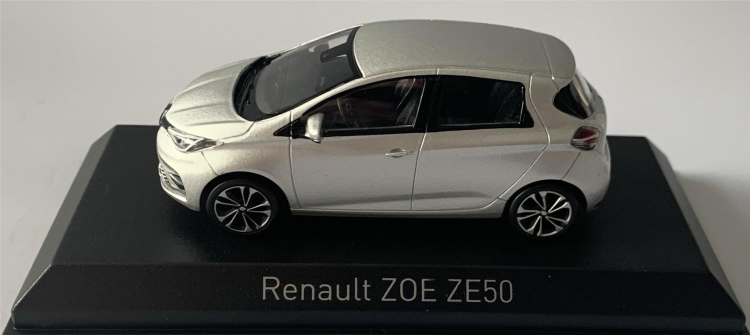 Renault Zoe ZE50 2020 in highland grey 1:43 scale model from Norev, 517564