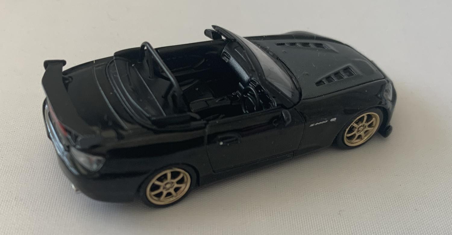 Honda S2000 (AP2) Mugen in berlina black 1:64 scale model from Mini GT