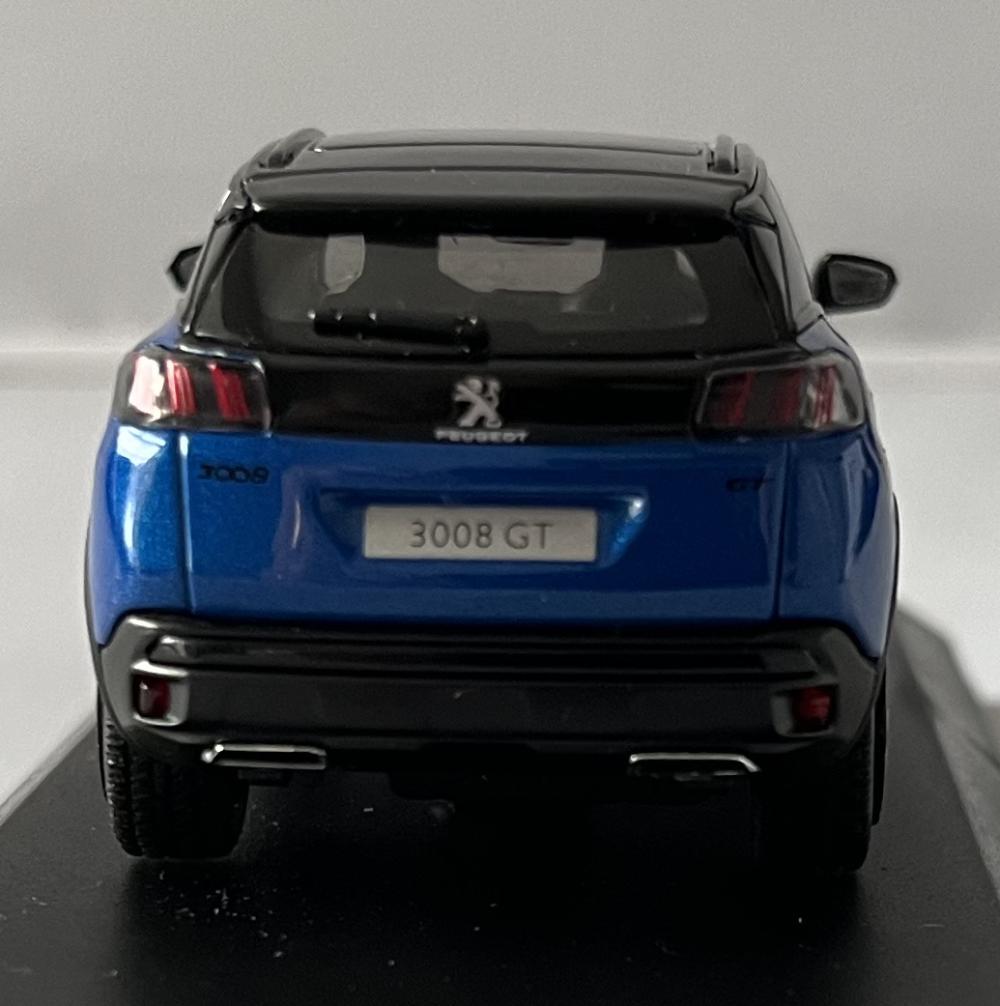 Peugeot 3008 GT Black Pack 2021 in vertigo blue 1:43 scale diecast