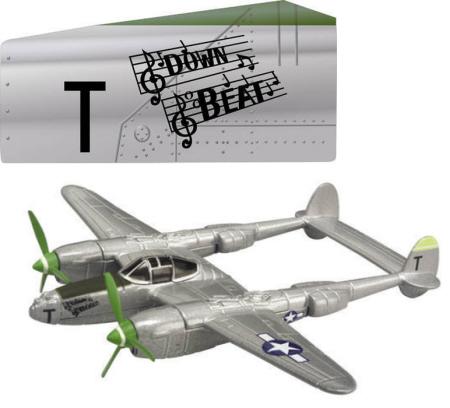 P-38 Lightning - Down Beat (Corgi Nose Art)