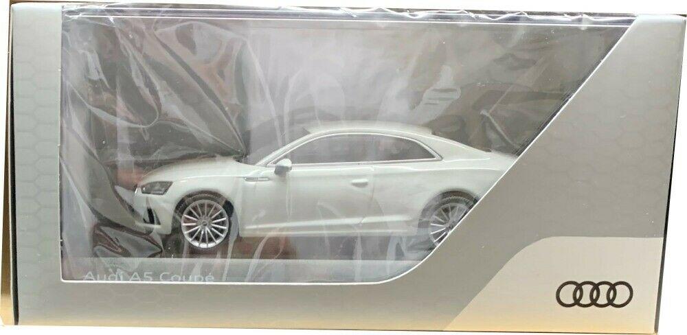 Audi A5 Coupe in glacier white 1:43 scale model made by Spark, Audi Collection