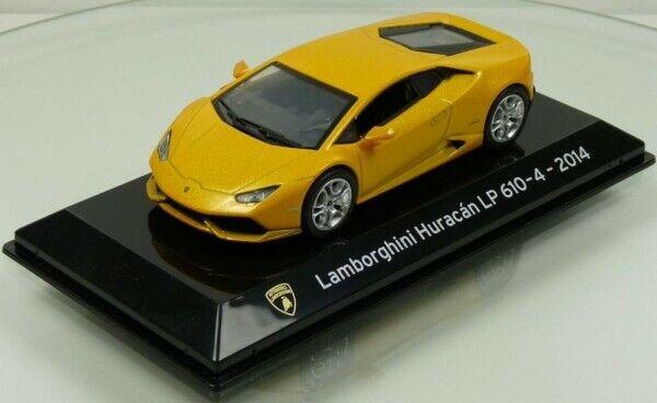 Lamborghini Huracan LP 610-4 2014 in metallic yellow 1:43 scale diecast model