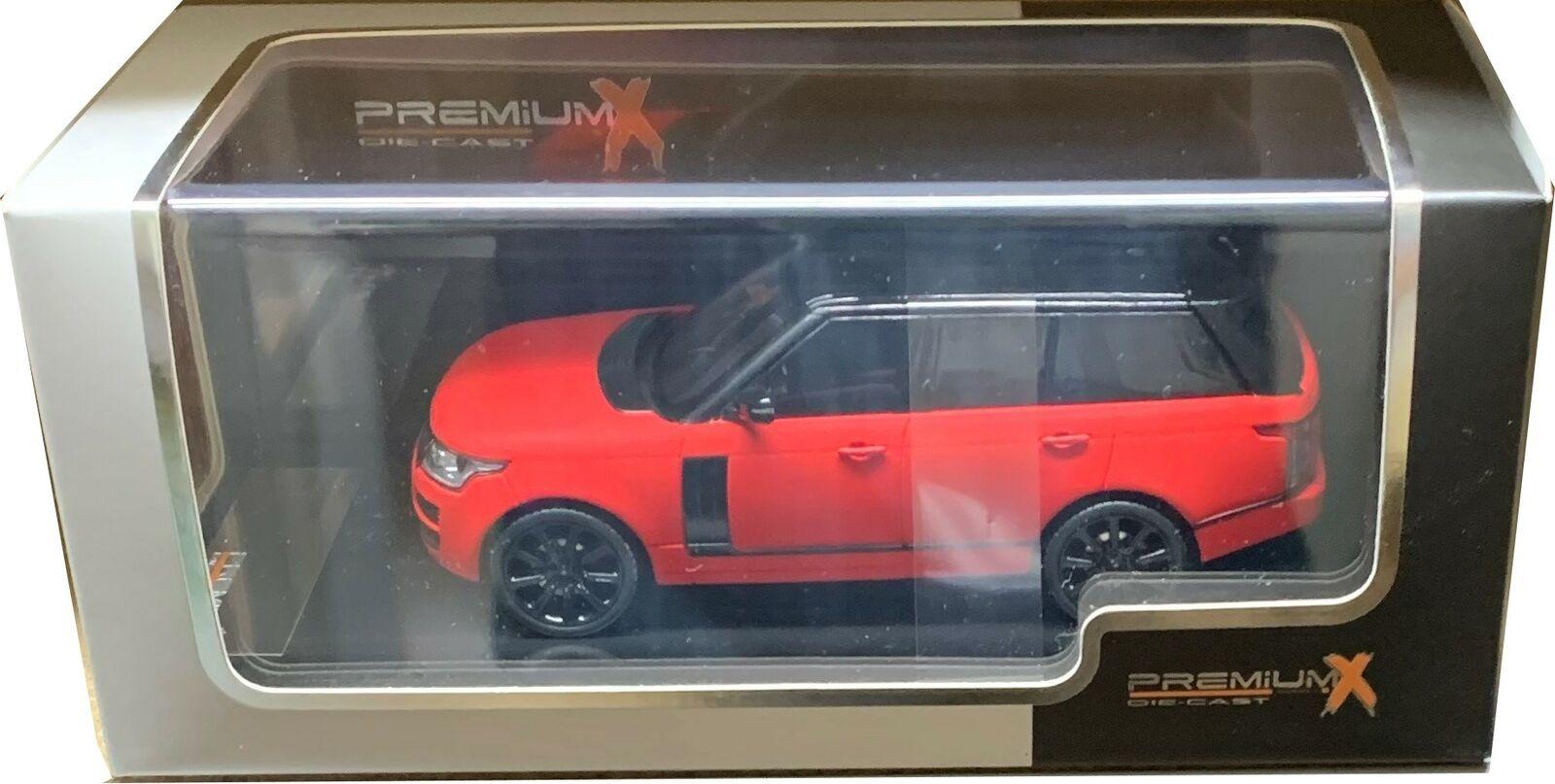 Range Rover 2013, matt red with black pac 1:43 scale model from Premium X Model