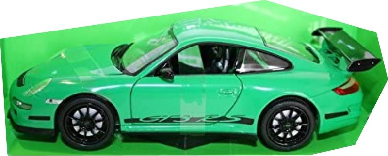 Porsche 911 (997) GT3 RS in green 1:24 scale model from Welly