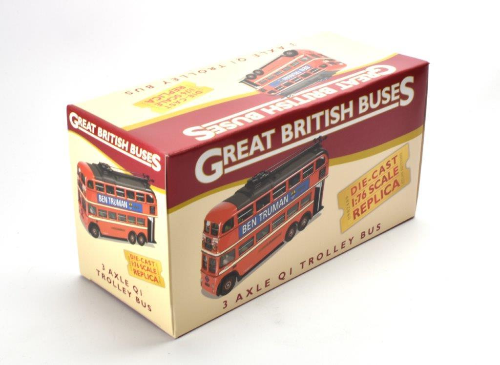 London Transport Trolleybus, 3 Axle QI, 1:76 scale model from Atlas Editions