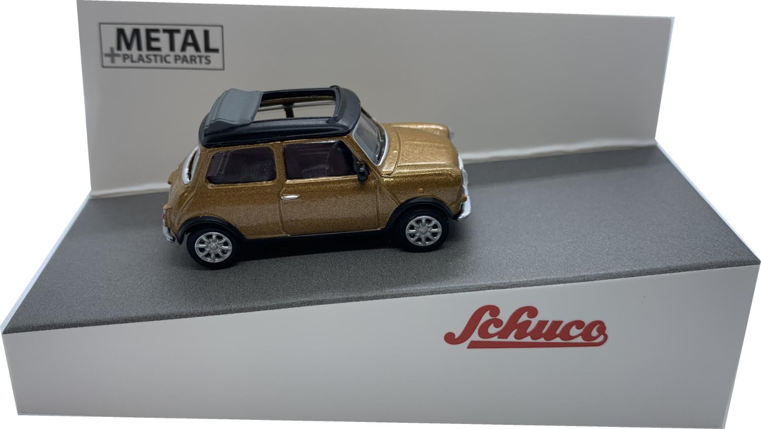Mini Cooper in metallic brown 1:64 scale model from Schuco