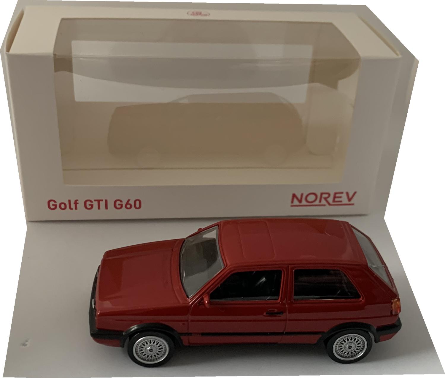 VW Golf GTI G60 1990 in red 1:43 scale model from Norev