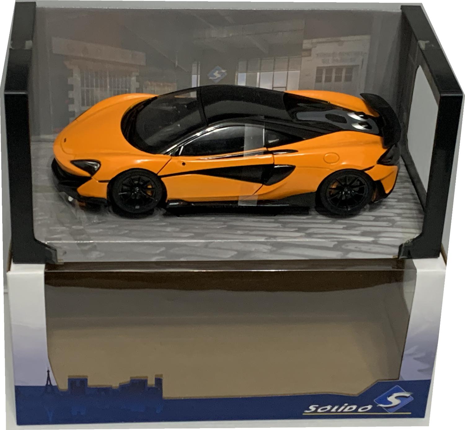 McLaren 600LT 2018 in orange 1:18 scale model from Solido