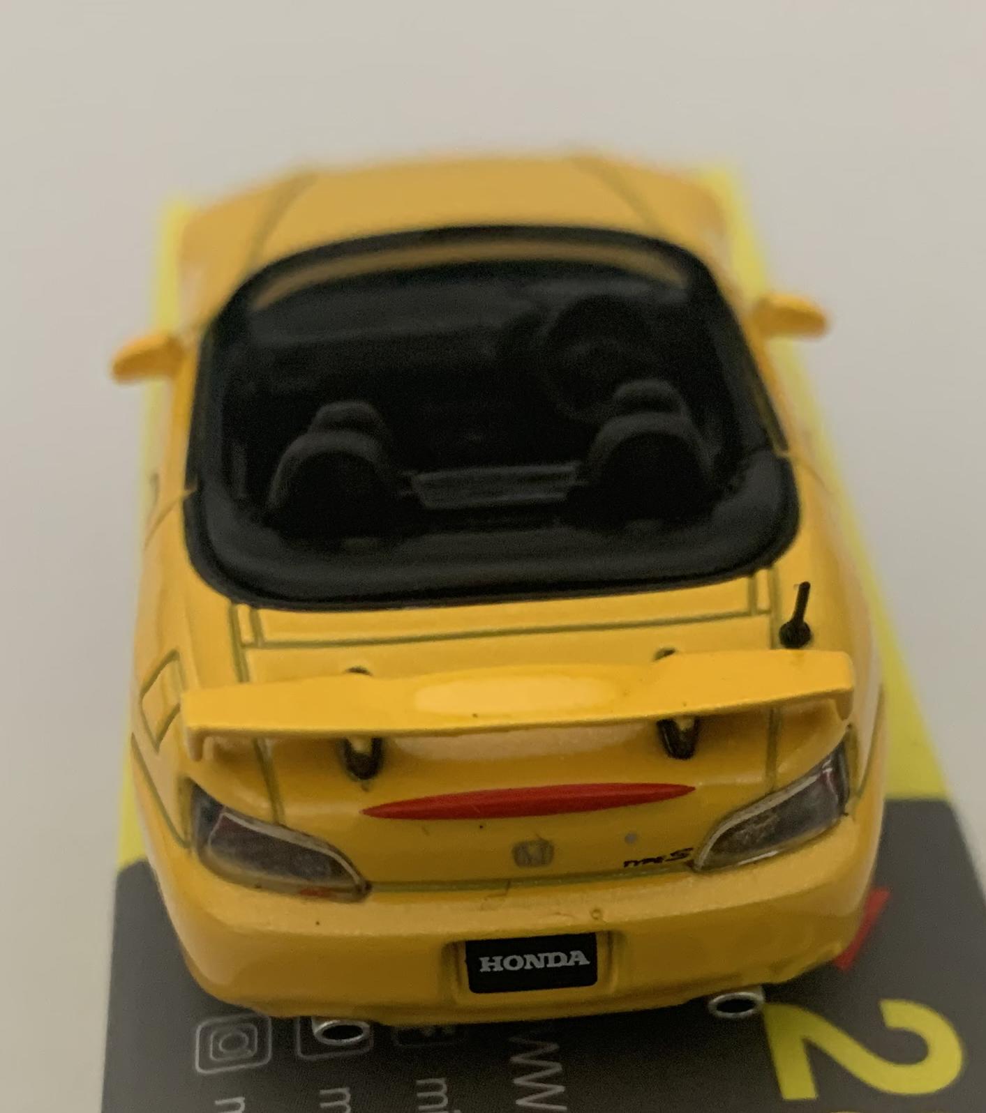 Honda S2000 Type S in new indy yellow pearl 1:64 scale model from Mini GT