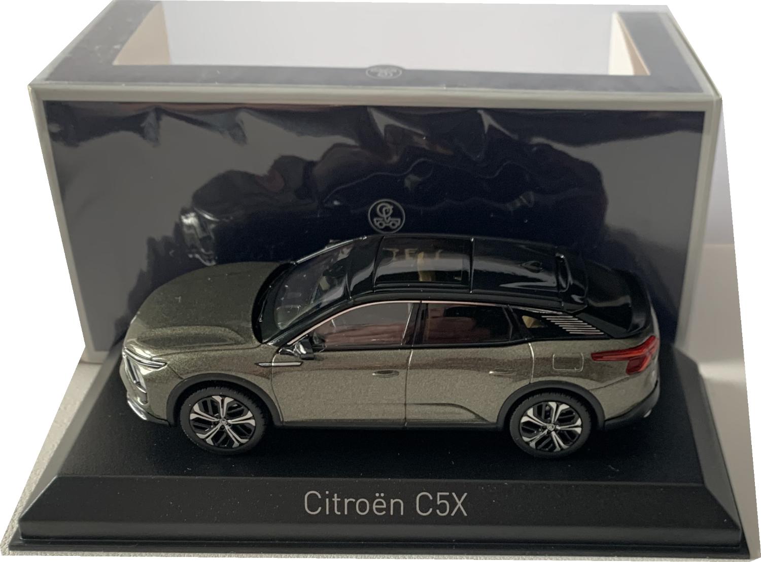 Citroen C5X 2021 in amazonite grey 1:43 scale model from Norev, 155571