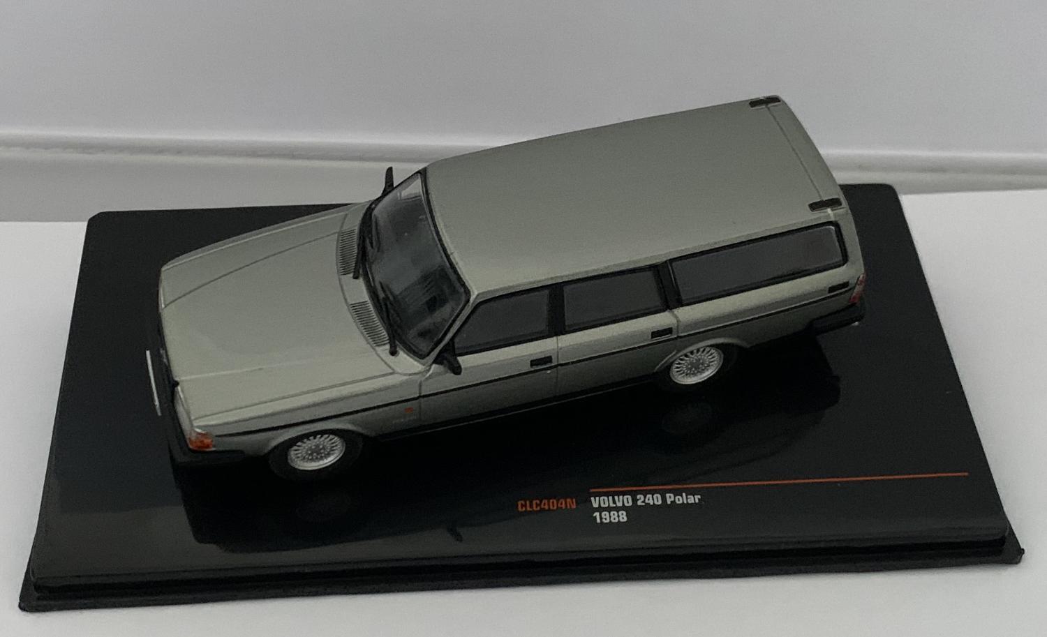 Volvo 240 Polar 1988 in metallic grey 1:43 scale diecast model car  from IXO