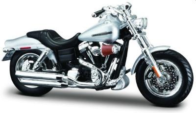 Harley Davidson 2009 FXDFSE CVO Fat Bob in silver 1:18 scale model from Maisto