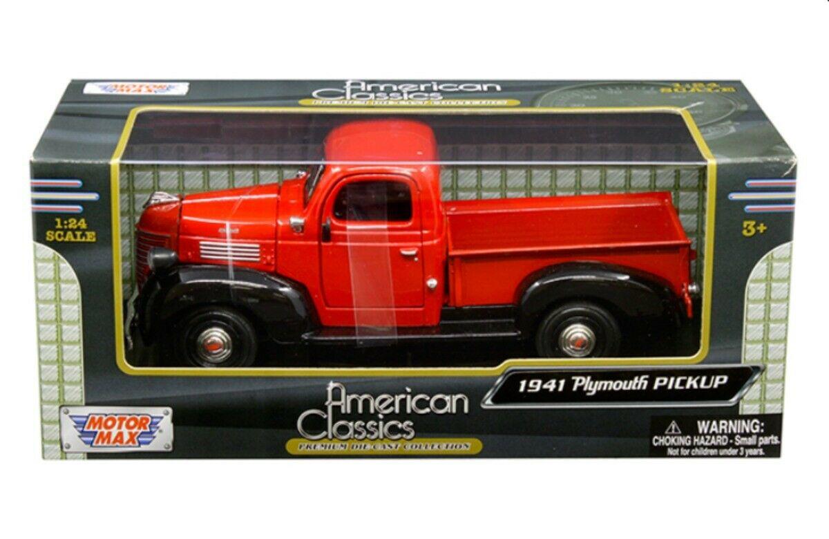 Plymouth Pickup 1941 in red / black 1:24 scale model from Motormax