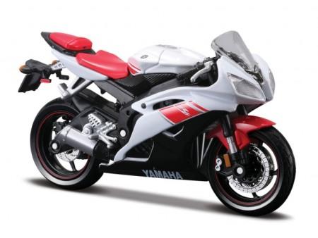 Yamaha YZF-R6 in red /white 1:18 scale model om Maisto