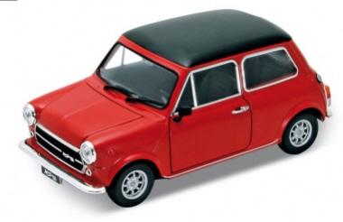 Mini Cooper 1300 in red with black roof 1:24 scale model from Welly