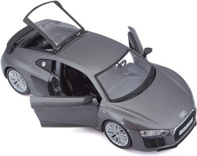 Audi R8 V10 Plus in metallic grey 1:24 scale model from Maisto