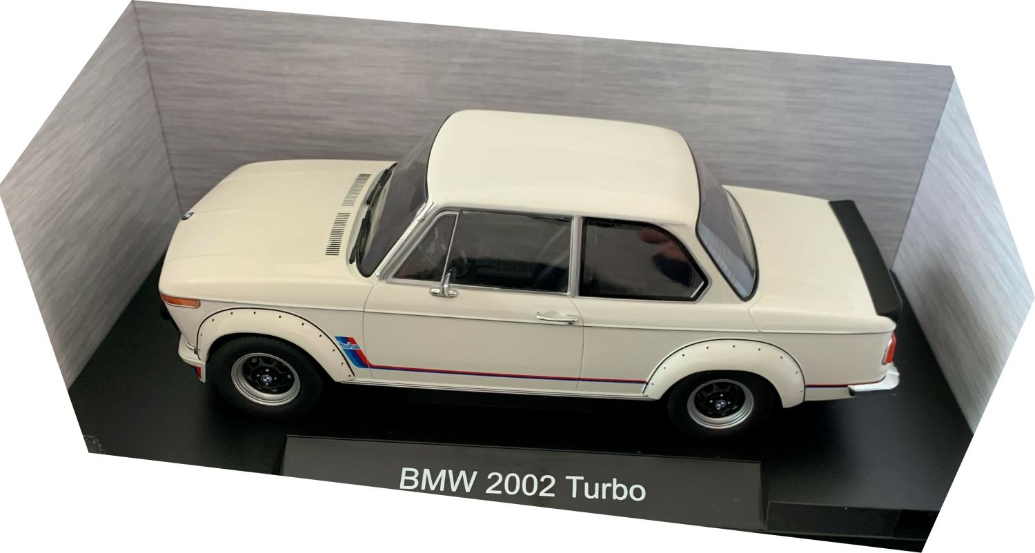 BMW 2002 Turbo 1973 in white 1:18 scale model from Motor Car Group